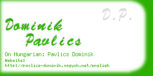 dominik pavlics business card